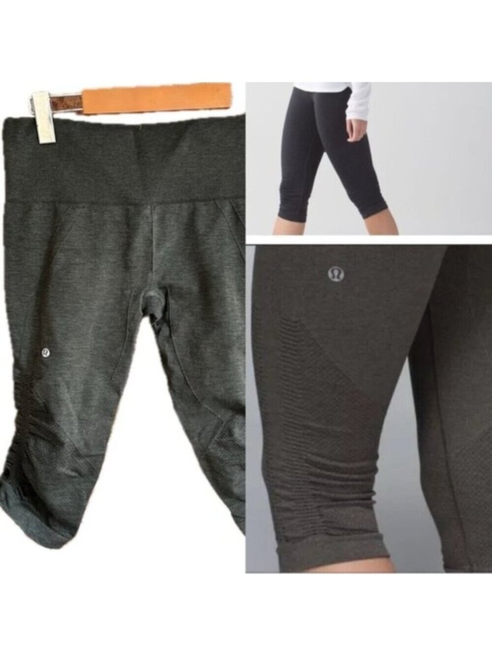Lululemon *^  Capri Leggings With Scrunch On Side Of Legs Size 6 EUC